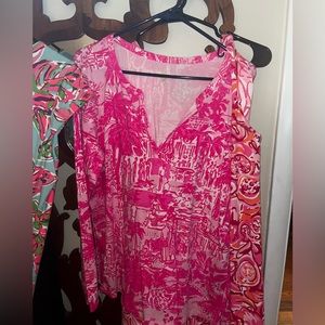 Long sleeve Lilly Pulitzer pink shirt
